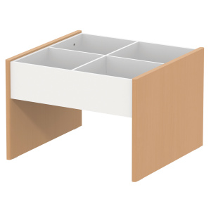 Bac à albums enfant NORDIC plaqué hêtre - L72,5xP75xH52,5 cm
