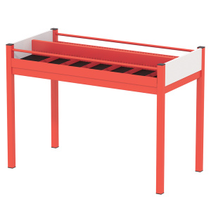 Bac à CD/DVD LINÉAL 14 cases époxy et mélaminé - L118xP60xH86 cm