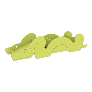 Bac à albums SERPENT stratifié et mélaminé - L152,5xP36xH36,5 cm - Vert anis
