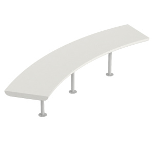 Plan de réception quart de cercle L98/117 cm pour poste ONDINE