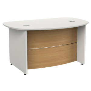 Banque 1 place ONDINE PMR haricot mélaminé et stratifié - L150xP95xH75 cm