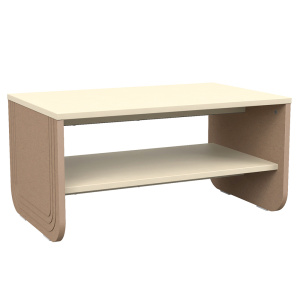 Table basse COSMO mélaminé et médium - L80xP50xH40 cm