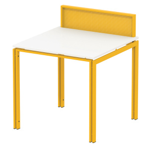 Poste de consultation ITO plateau stratifié chant piètement époxy - 80x80 cm - T6