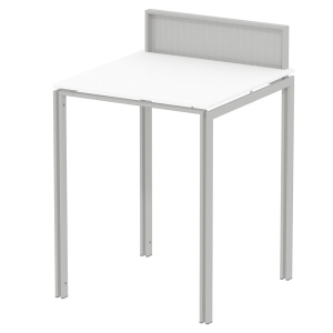 Poste de consultation ITO plateau stratifié chant piètement époxy - 80x80 cm - H100 cm