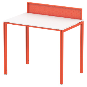 Poste de consultation ITO plateau stratifié chant piètement époxy - 120x80 cm - H100 cm