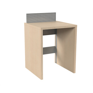 Poste de consultation CARÉA stratifié et époxy - L80xP80 cm - H110 cm