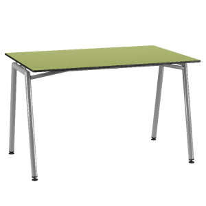 Table ELLA plateau stratifié compact chant âme noire piètement époxy - 120x80 cm - T6