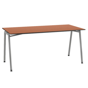 Table ELLA plateau stratifié compact chant âme noire piètement époxy - 160x80 cm - T6