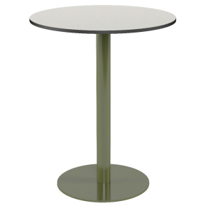 Table PUNTO plateau HPL compact chant âme noir piètement époxy - D60 cm - H73 cm