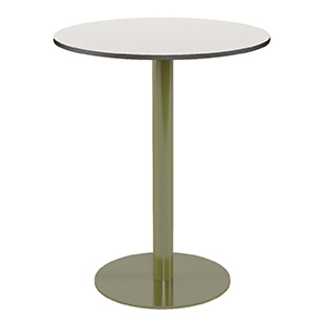 Table PUNTO plateau HPL compact chant âme noir piètement époxy - D60 cm - H73 cm