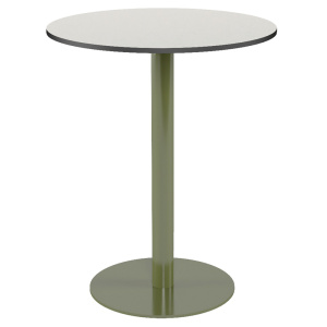 Table PUNTO plateau HPL compact chant âme noir piètement époxy - D60 cm - H73 cm