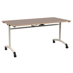 Table MOVE plateau ép.24 mm stratifié chant bois piètement époxy - 160x70 cm - T6