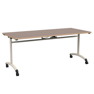 Table MOVE plateau ép.24 mm stratifié chant bois piètement époxy - 180x70 cm - T6