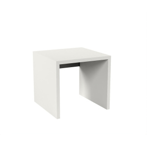 Table CARÉA pieds panneaux et plateau ép.40 mm stratifié chant ABS - 80x80 cm - T6