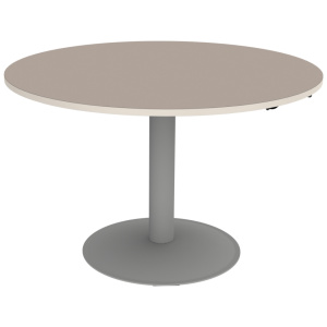 Table MANO HR plateau ép.24 mm stratifié chant bois piètement époxy - D120 cm - H67-90 cm