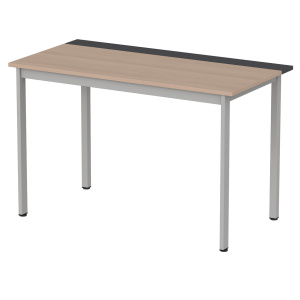 Bureau CUBIK plateau ép.19 mm mélaminé chant ABS piètement époxy - 120x62 cm - T6