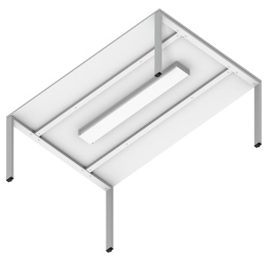 Goulotte BENCH sous plateau PVC pour table L120 cm