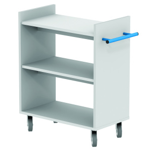 Chariot CODY double face mélaminé chant ABS - L84,5xP41xH91,5cm