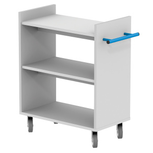 Chariot CODY double face mélaminé chant ABS - L84,5xP41xH91,5cm