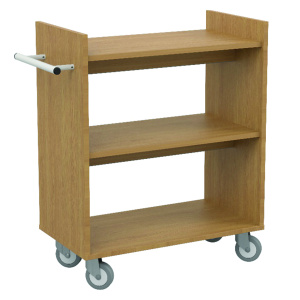 Chariot CODY double face mélaminé chant ABS - L84,5xP41xH91,5cm