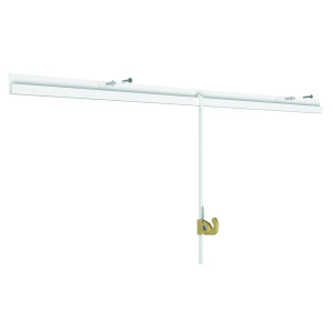 Cimaise murale acier crochet autobloquant laiton massif - capacité 25 kg - L100xH150 cm