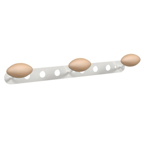 Patères ALOÈS époxy 3 patères bois - L42xH7 cm - Naturel