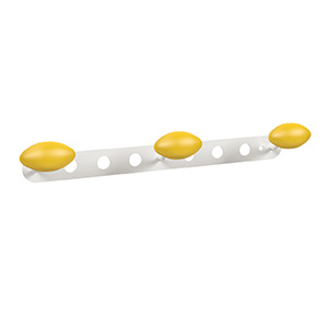 Patères ALOÈS époxy 3 patères bois - L42xH7 cm
