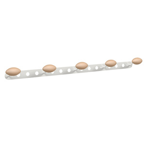 Patères ALOÈS époxy 5 patères bois - L76xH7 cm - Naturel