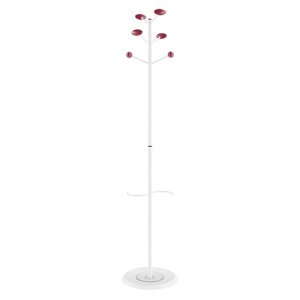 Portemanteau ALOÈS porte-parapluie époxy 6 patères bois - D36xH170 cm