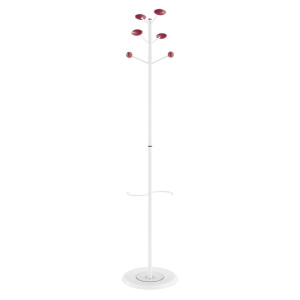 Portemanteau ALOÈS porte-parapluie époxy 6 patères bois - D36xH170 cm