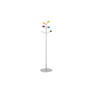 Portemanteau enfant ALOÈS époxy 6 patères bois multicoloris - D34xH140 cm