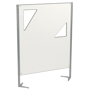 Claustra DELTAS panneau ép.13 mm stratifié compact chant âme noir piètement époxy - L120xP31xH160 cm
