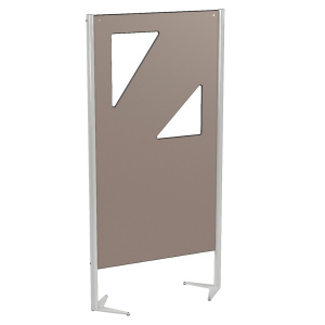 Claustra DELTAS panneau ép.13 mm stratifié compact chant âme noir piètement époxy - L80xP31xH160 cm
