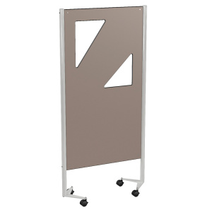 Claustra DELTAS mobile panneau ép.13 mm stratifié compact chant âme noir piètement époxy - L80xP31xH160 cm
