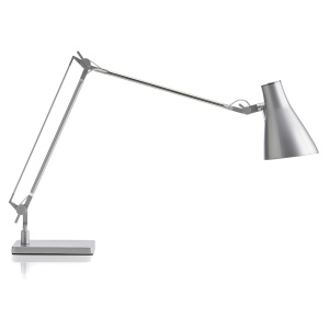 Lampe sur socle SOLUS LED aluminium et acier - 3 articulations