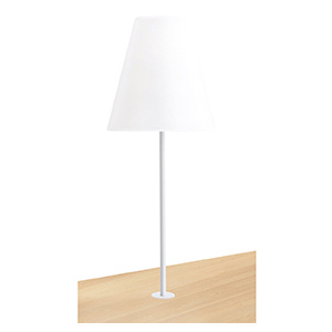 Lampe à fixer COSYLITE abat-jour PVC structure époxy - D25xH68 cm - Blanc