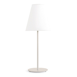 Lampe sur socle COSYLITE abat-jour PVC structure époxy - D25xH66 cm - Blanc