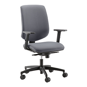 Siège UNIT SOFT avec accoudoir dossier et assise tissu TEDDY - H44,2 à 57,6 cm