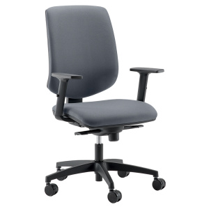 Siège UNIT SOFT avec accoudoir dossier et assise tissu TEDDY - H44,2 à 57,6 cm