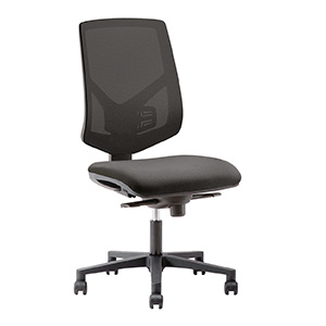 Siège UNIT AIR dossier résille et assise tissu TEDDY  - H44,2 à 57,6 cm