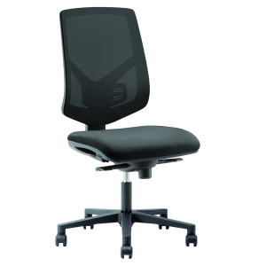 Siège UNIT AIR dossier résille et assise tissu TEDDY  - H44,2 à 57,6 cm