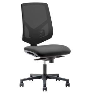 Siège UNIT AIR dossier résille et assise tissu TEDDY  - H44,2 à 57,6 cm