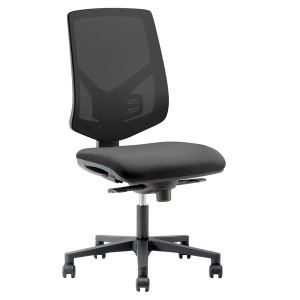Siège UNIT AIR dossier résille et assise tissu TEDDY - H44,2 à 57,6 cm