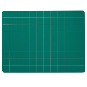 Tapis de coupe PVC quadrillage blanc - 45x30 cm - Vert