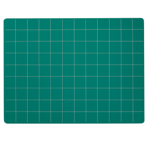 Tapis de coupe PVC quadrillage blanc - 45x30 cm - Vert