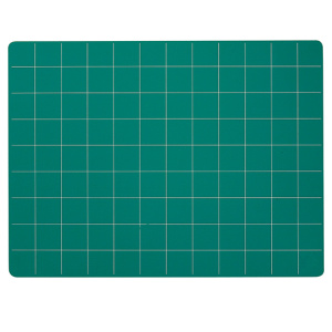 Tapis de coupe PVC quadrillage blanc - 45x30 cm - Vert