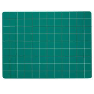 Tapis de coupe PVC quadrillage blanc - 45x30 cm - Vert
