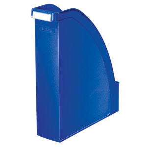 Lot de 6 range-revues polystyrène 2 positions - L7,5xP25xH32 cm - Bleu