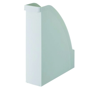 Lot de 6 range-revues polystyrène 2 positions - L7,5xP25xH32 cm - Gris