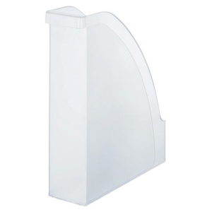 Lot de 6 range-revues polystyrène 2 positions - L7,5xP25xH32 cm - Transparent